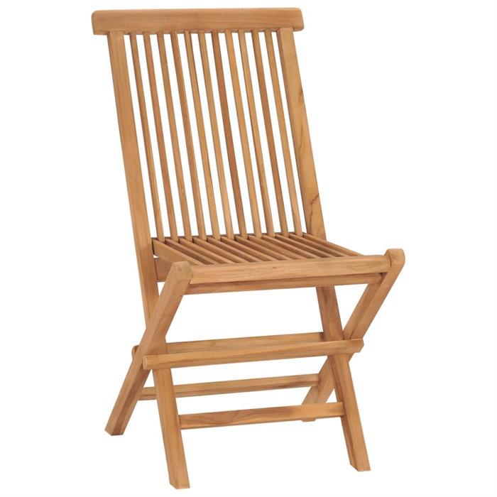 Dovecove Sariah Folding Teak Patio Chair Wayfair